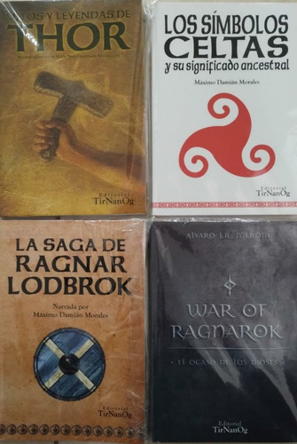 4 Libros Mitología Nórdica Ragnarok Thor Celtas Tirnanog