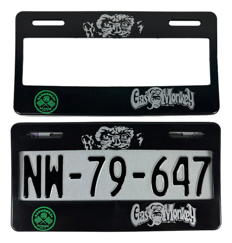 Par De Marcos Porta Placas Gas Monkey Garage Generico