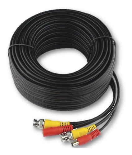 Cable Coaxial Armado Con Conector Bnc Y Alimentación 20mts 