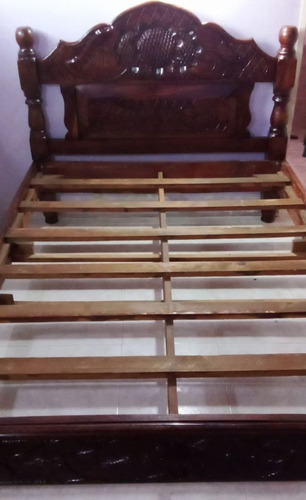 Cama Matrimonial De Madera Saman( Sin Colchón)