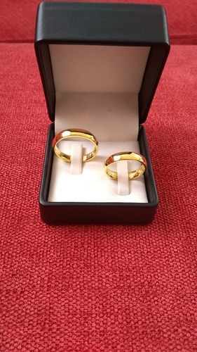 Argollas Matrimonio O Compromiso En Plata Con Enchape De Oro