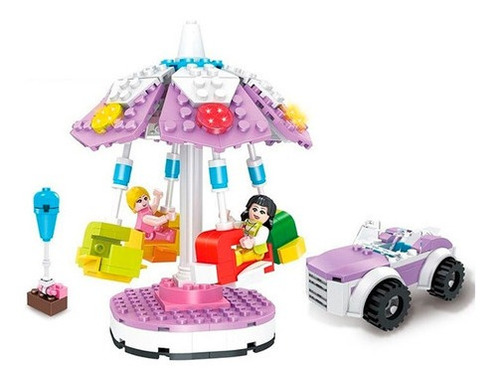 Calesita En Parque De Diversiones Juego Bloques Cogo Girls 266