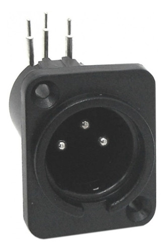 5x Conector Xlr Ls1031 Macho Painel 90º 3 Vias Canon Audio