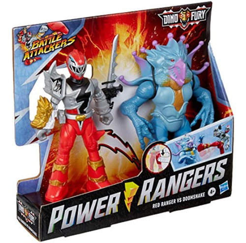 Power Rangers Dino Fury Battle Attackers 2-pack Red Ranger V