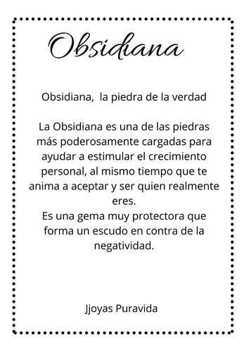 Imagen 7 de 7 de Collar Pendulo De Obsidiana Negra, Cadena Bronce, Cod1