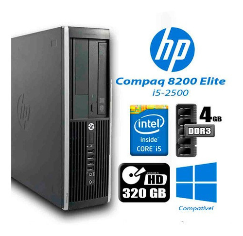 Imagem 1 de 3 de Hp 8200 Elite I5 8gb Ram 320gb Hd Monitor 18 Teclado E Mouse