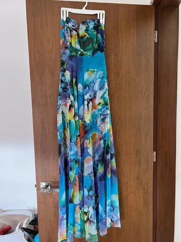Busca vestido strapless largo azul a la venta en Mexico.   Mexico