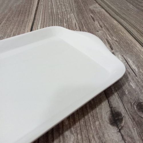 Bandeja Rectangular Melamina Budinera Pettish Online Color Blanco
