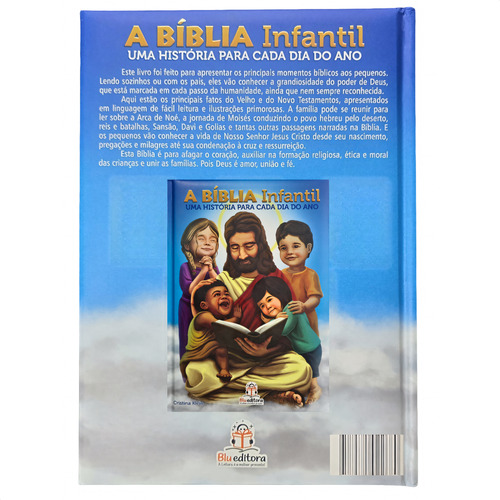 Bíblia Infantil Ilustrada Com 365 Histórias Capa Dura E Almofadada Para Crianças