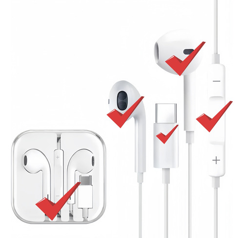 Audifonos Manos Libres Tipo C Para iPhone Y Android Móviles