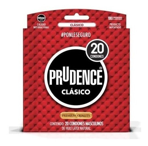 Prudence Clasico Preservativos 20 Condones Latex  Masculino