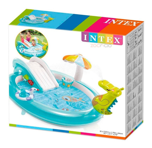 Centro De Juego Piscina Inflable Cocodrilo Bebes Intex 57165