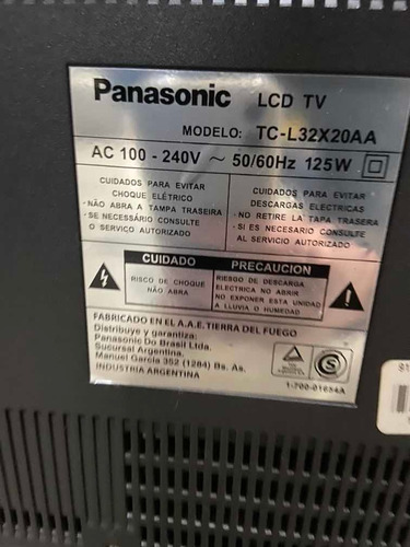 Tv Lcd Panasonic Tc-l32x20aa Impecable