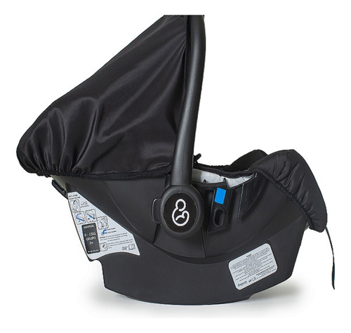 Carrinho Ivy Trio Black Com Bebê Conforto E Base Galzerano