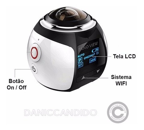 360° Câmera + Micro Sd  32gb + Óculos Vr Max 3d