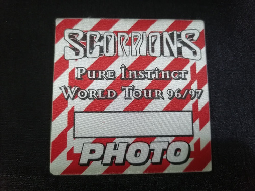 Scorpions Pure Instinct World Tour 96-97 Gafete Otto Pass Ph