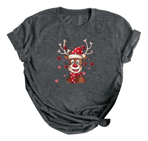 Feliz Navidad Camisa Mujer Camiseta Lindo Grafico Fiesta