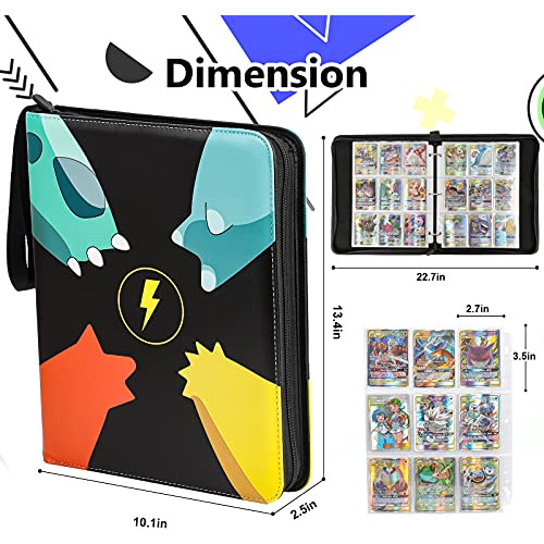 9-pockets Trading Card Binder With Sleeves,card Binder ...