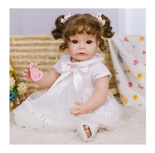 Bebe Reborn Muñeca Realista 45cm Cuerpo Completo De Silicona