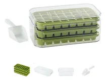 Comprar Bandeja Para Cubitos De Hielo Caja Con Tapa Congelador,cubos de hielo de plastico 96 Cubitos con Tapa Hermética - Bandeja hielos Reutilizable Incluye Caja, Clip y Pala (Fácil Desmoldar, Antiderrames)