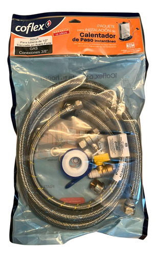 Paq P/instalar Calentador Instantáneo(1/2 Agua100cm-3/8 Gas)
