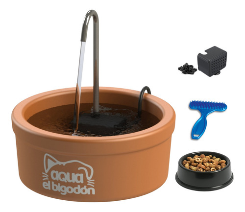 Fonte Gato Bebedouro Cerâmica 1.2l Bivolt Filtro Acessórios Patas Fiéis