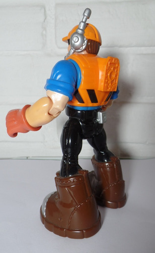 Antigo Boneco Fisher Price Rescue Heroes Operário Mattel2000 (Usado)
