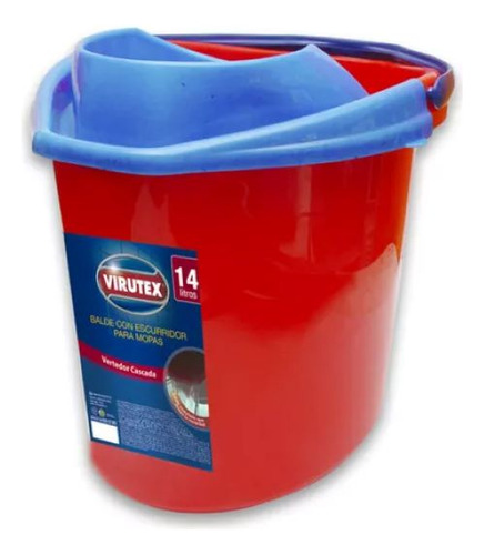 Balde Estrujador De Mopa Virutex 14 Lts