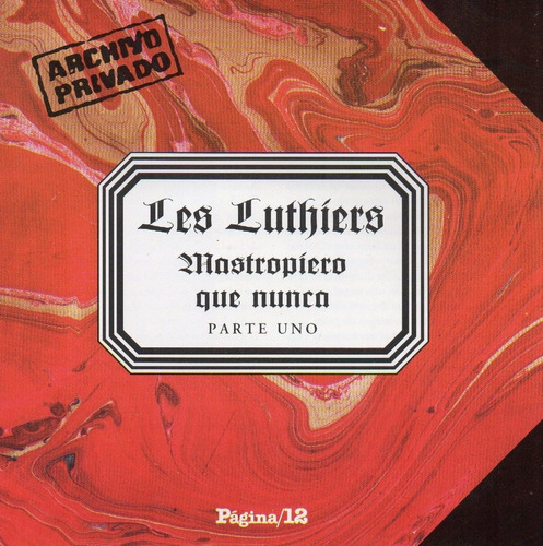 Cd Les Luthiers (mastropiero Que Nunca Parte 1 ) 