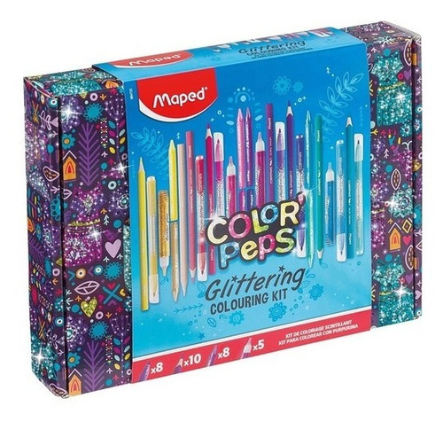 Kit Maped Color Peps Glittering X31 Piezas