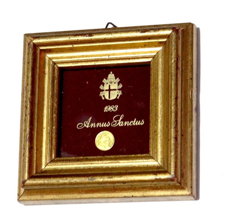 Medalla Moneda Oro 8k Papa Juan Pablo I I Hecha Italia (Usado)