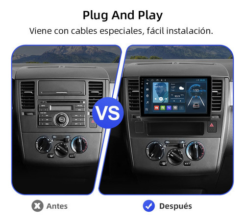 Auto Estéreo Para Nissan Tiida 2004-2013 Cámara Gps Wifi.
