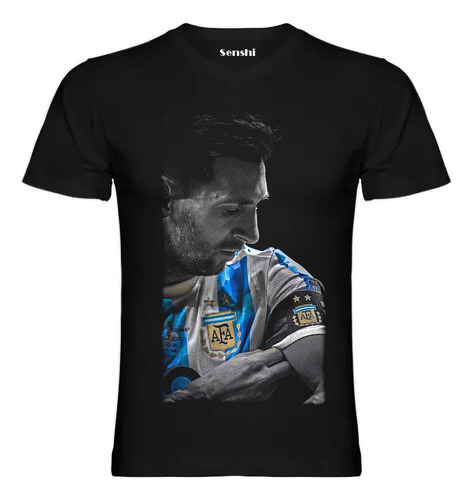 Polera Diseño Messi - Futbol - Estampado Dtf Cod 002 Senshi