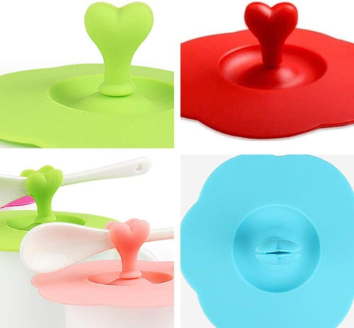 6 Fundas De Vidrio De Silicona Para Tazas, Tapas, Reutilizab
