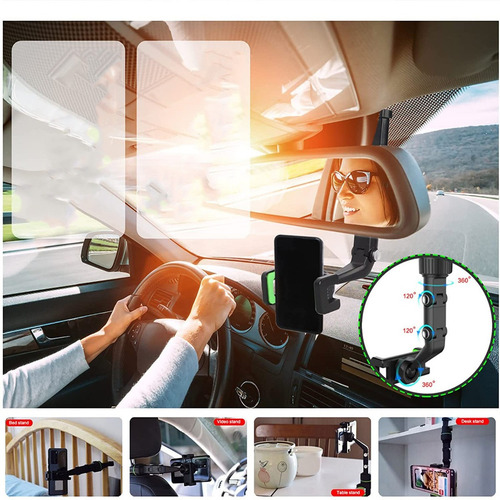 Imagen 5 de 10 de Soporte De Teléfono Para Espelho Retrovisor Multifuncional 3