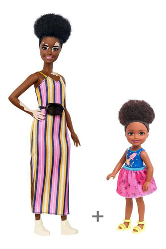 Imagem 1 de 12 de Combo Barbie 135 Vitiligo + Chelsea Morena Ms