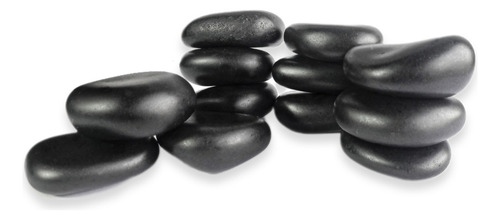 Kit 12 Pedras Quentes Vulcânicas Para Massagem Saude Energia