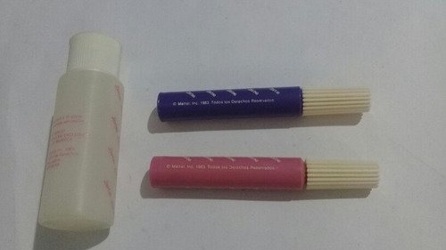 Barbie Plumones Vintage Rosa Morado Aplicador De Color 1983 (Usado)