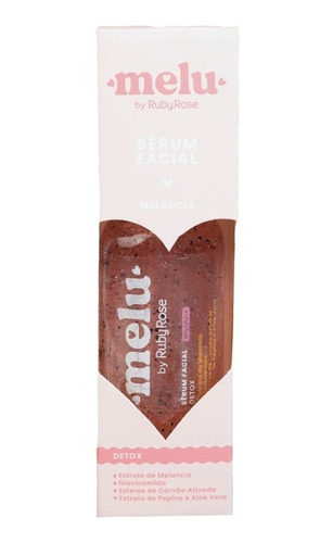 Sérum Facial Detox Melancia Melu Ruby Rose Ação Tonificante