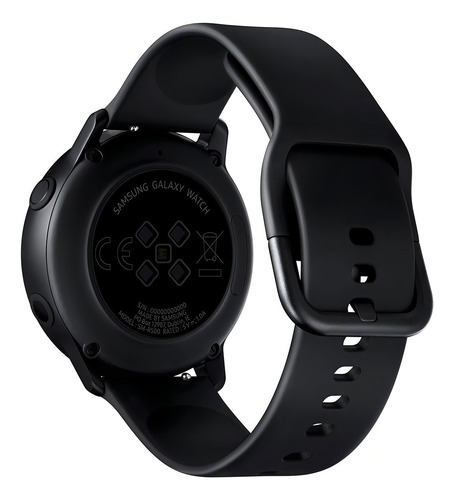 Samsung Galaxy Watch Active (Bluetooth) tela de 1.1" com pulseira de fluoroelastómero - cor preto - Excelente (Recondicionado)