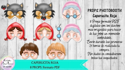 Caperucita Roja - 8 Props Photobooth Pdf