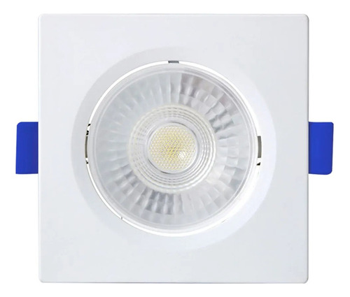 Kit 05 Spot Led Embutir Quadrado 8w 3000k Branco Blumenau