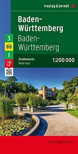 Baden, Württemberg Mapa De Cerreteras. Escala 1:200.000. Fre