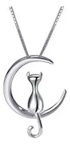 Comprar Collar Colgante Gato Media Luna Simple
