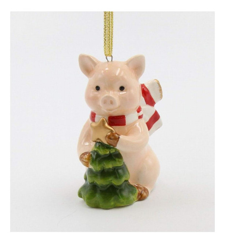Regalos Cosmos Fine Cerámico Piglón De Cerdo De Navidad Con