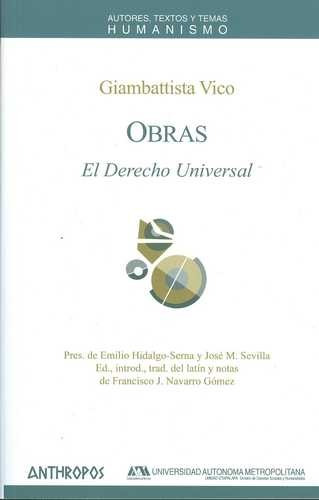 Libro Obras G. Vico.  El Derecho Universal