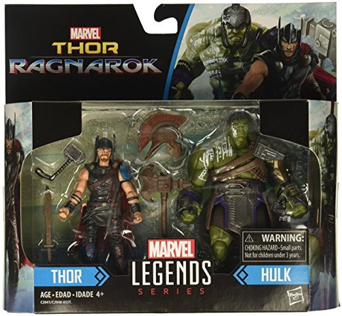 Marvel Leyendas Thor: Ragnarok 3,75 Pulgadas Thor Y Hulk 2-p