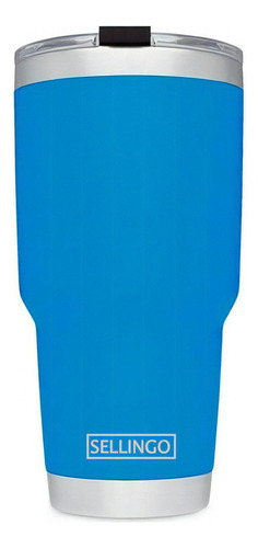 Termo Sellingo De Acero Inoxidable Doble Capa Vacio 30 Oz Color Azul Claro