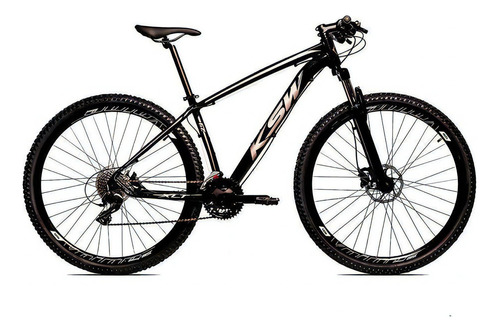 Bicicleta Aro 29 Ksw Shimano 24v Freio Disco Hidráulico-ltx Cor Branco/preto