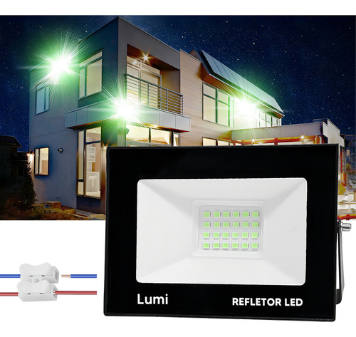 Kit 4 Refletor Super Led 50watts 110v/220v Cor Da Luz Verde Lumi